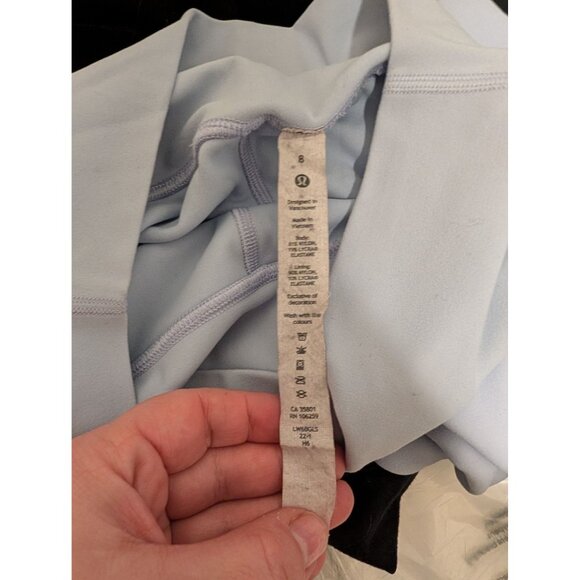 Lululemon Womens High-Waisted Leggings Size 8 Light Blue - Picture 4 of 5